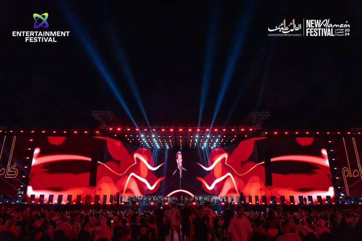 كاظم الساهر يضيء سماء العلمين ... ويطمئن الجمهور إلى صحته (صور)